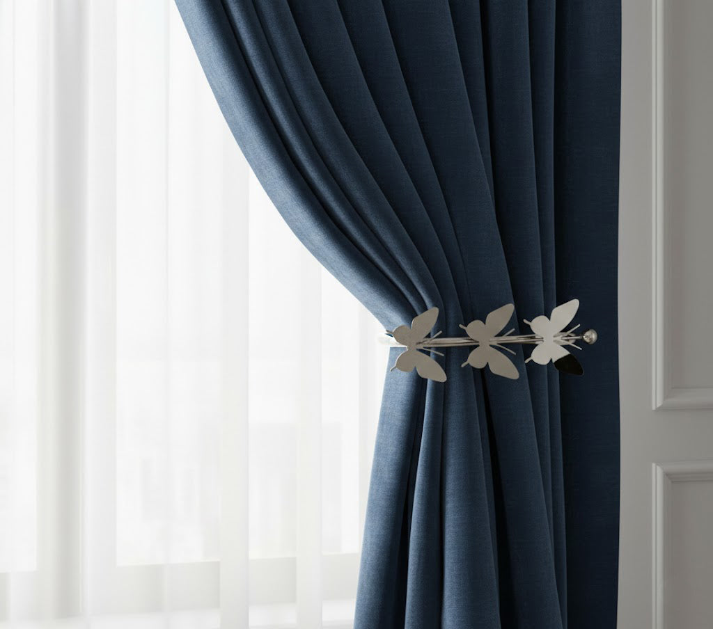 Silver butterfly Curtain Tieback