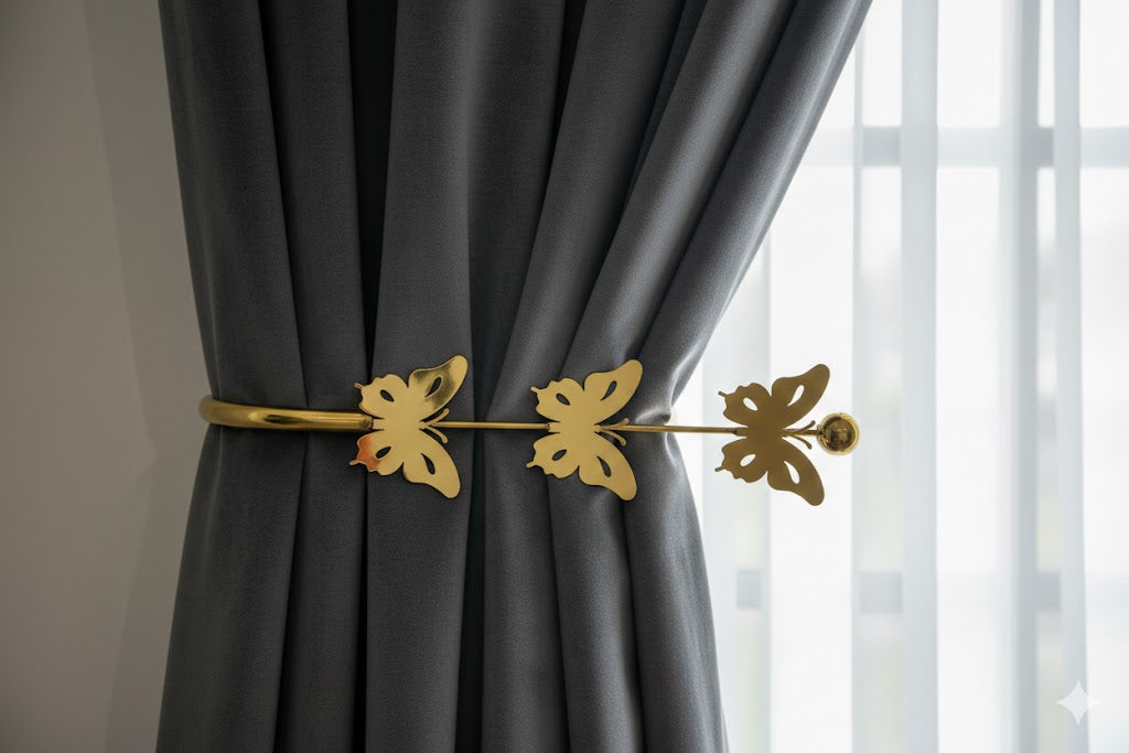Golden Butterfly Curtain Tieback